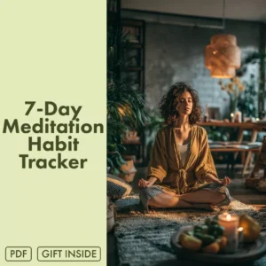 7-Day Meditation Habit Tracker | Printable Checklist for Mindfulness, Self-Care & Stress Relief | Digital Download eBook Guide