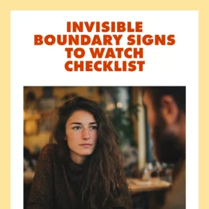 Invisible Boundary Signs to Watch Checklist | Digital Download | Self-Care, Mental Health, Workplace Balance, Emotional Wellness Guide