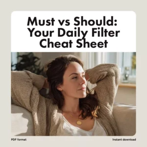 Must vs Should: Your Daily Filter Cheat Sheet | Productivity Checklist, Digital Download, Time Management Guide