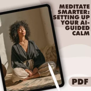 Meditate Smarter: Setting Up Your AI-Guided Calm | Digital Download Guide for AI-Guided Meditation Setup, eBook for Mindfulness & Calm Living