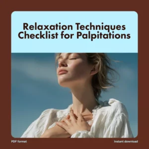 Relaxation Techniques Checklist for Palpitations | Digital Download Self-Care Guide, eBook & Printable Wellness Resource for Stress Relief