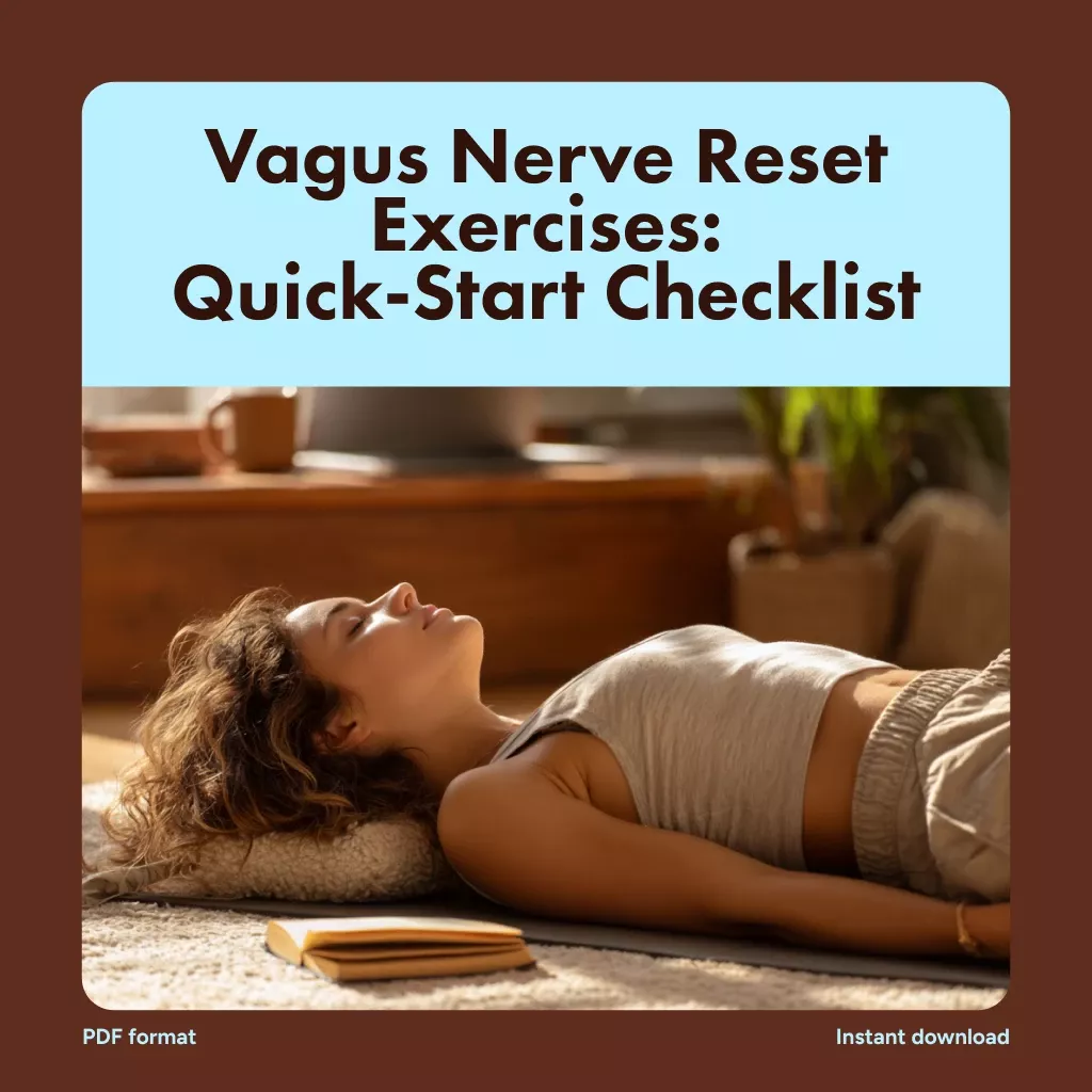 Vagus Nerve Reset Exercises: Quick-Start Checklist | Instant Digital Download for Stress Relief, Nervous System Balance & Daily Wellness
